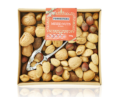 MIXED NUTS IN SHELL WITH NUTCRACKER 500G