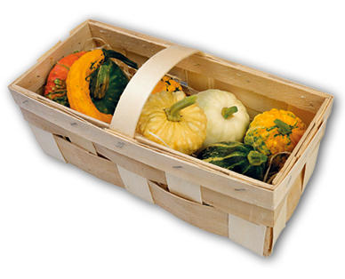 Herbstdekoration im Spankorb