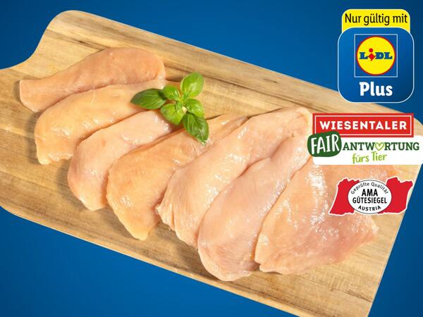 Frische Maishendl Minutenschnitzel