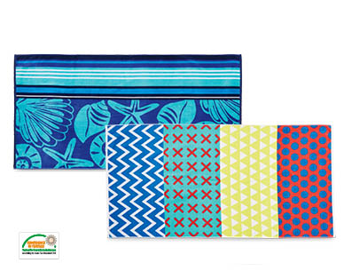Velour Jacquard Beach Towel