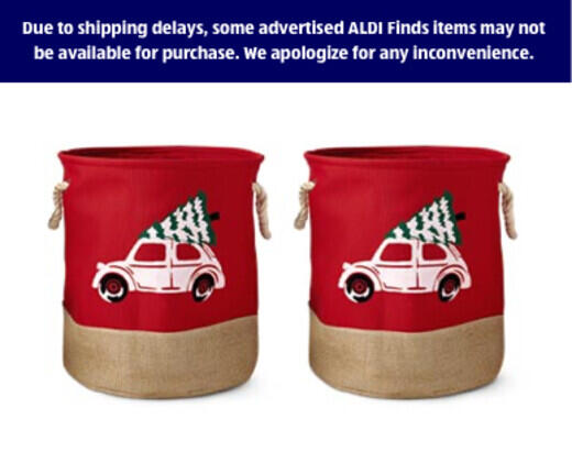 Huntington Home 
 Holiday Canvas Bins