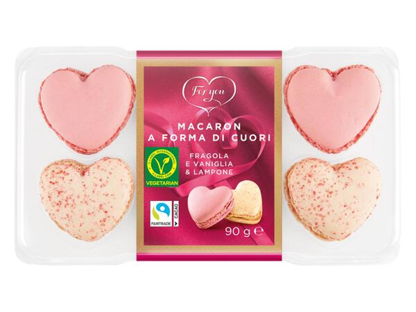 Heart shaped macarons