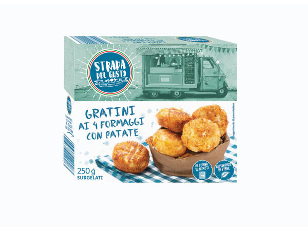 Potato Cakes with Four Cheeses
