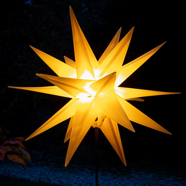 3D-LED-Leuchtstern mit Erdspieß