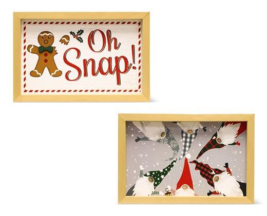 Huntington Home 
 Holiday Reversible Box Sign