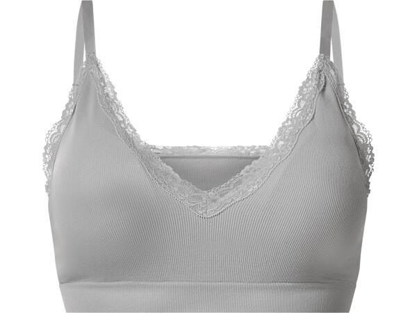 Ladies' Ribbed Bra with Lace