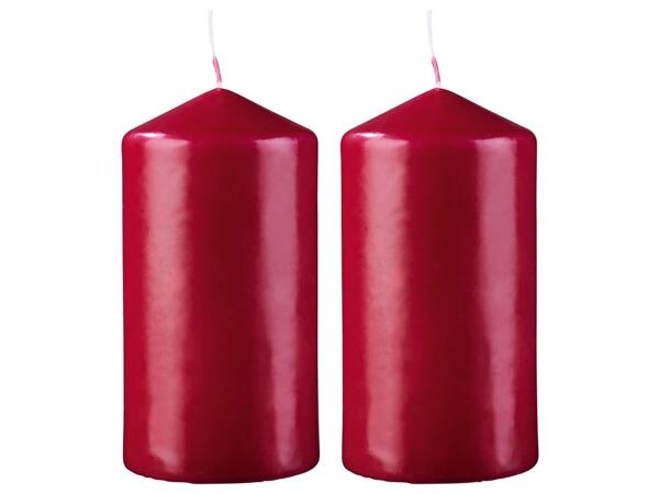 Scented Candle In Glass Jar or Christmas Pillar Candles, 2, 4 or 6 Pieces