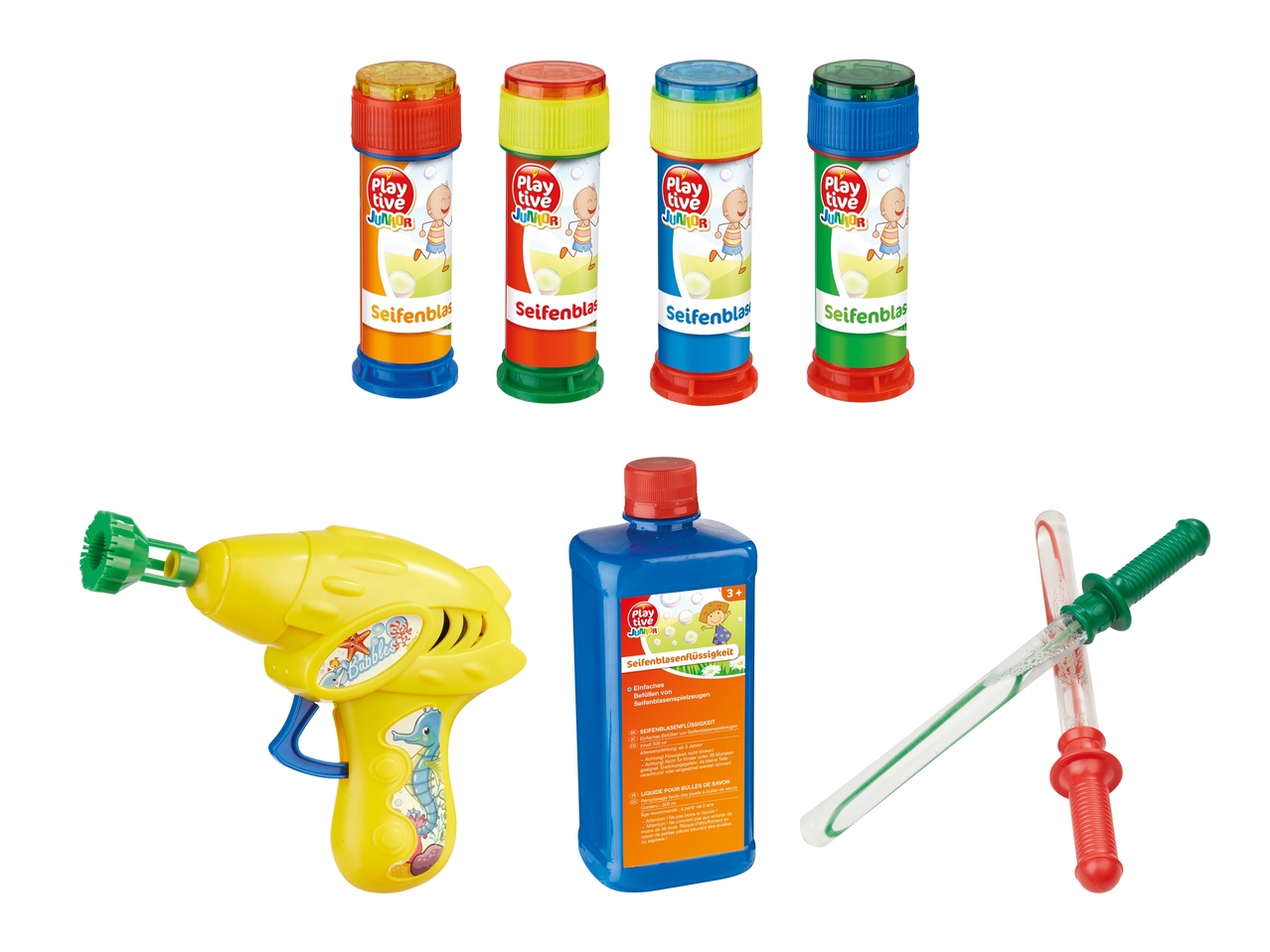 Set de matériel pour faire des bulles/ Liquide à bulles/ Pistolet à bulles/ Épées à bulles