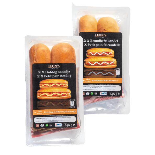 Hotdogs oder Brötchen mit Hackfleischröllchen, 2 St.