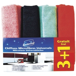4 chiffons multi-usages microfibre