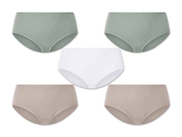 Damen Slip mit hoher Taille, 5 Stück