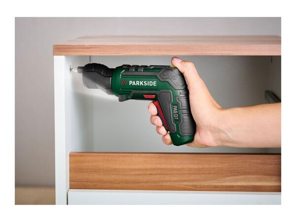 Parkside 4V Cordless Screwdriver With Exchangeable Attachments