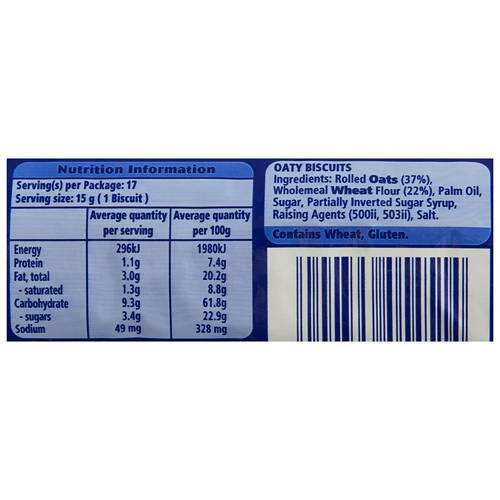 Hobnobs Oat Snap Cookie 255g