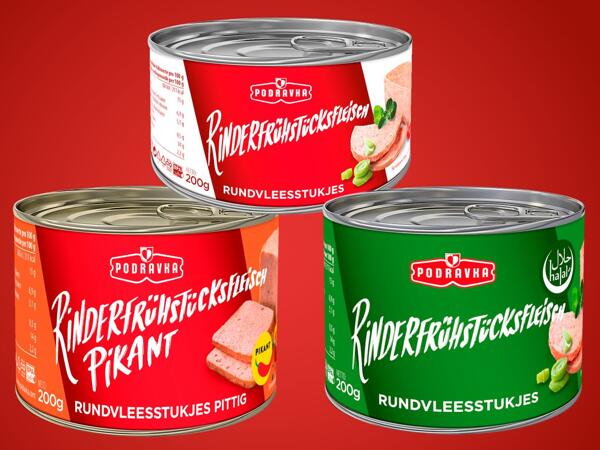 Frühstücksfleisch Rind, Huhn oder Pute