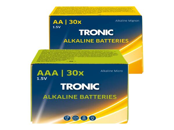 Alkaliska batterier, 30-pack