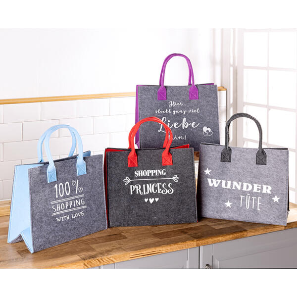Tasche in Filzoptik