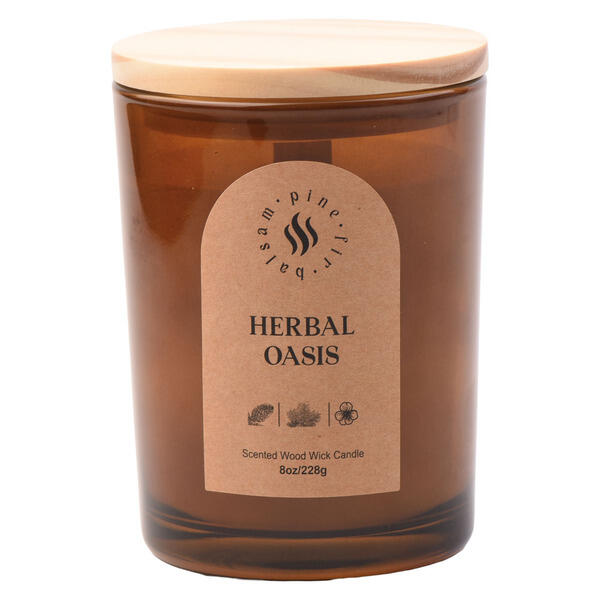 KIRKTON HOUSE Herbal Oasis Amber Glass Candle