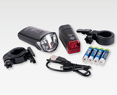 Lot de lampes LED pour vélo BIKEMATE(R)