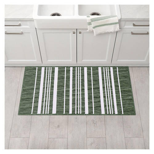 20" x 38" Rectangle Shaped Kitchen Rug - Green Border
