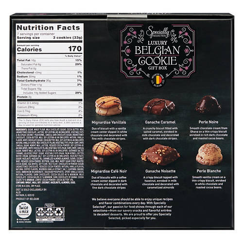 Luxury Belgian Cookie Gift Box, 7.8 oz