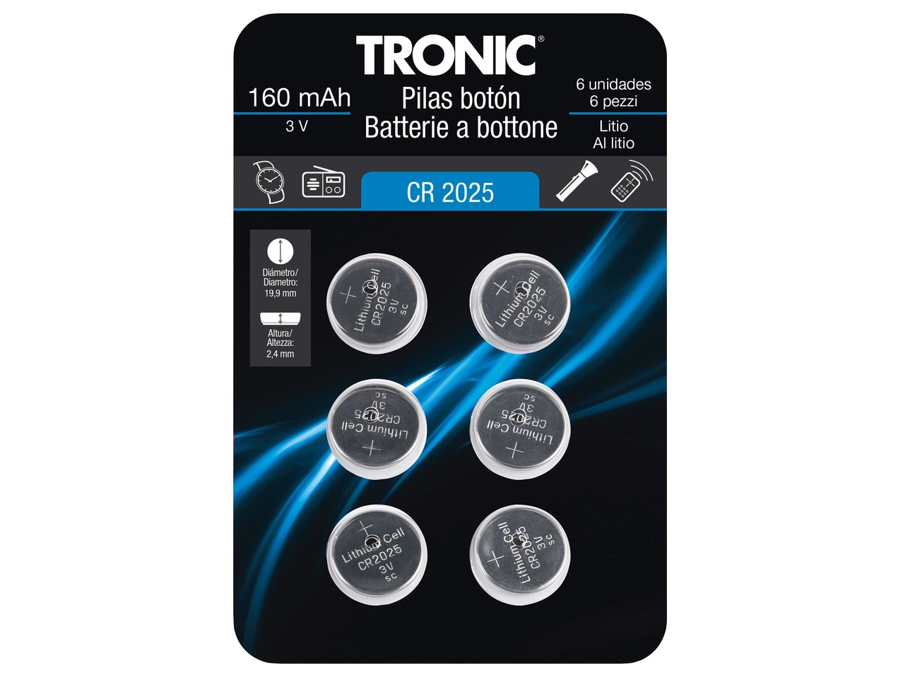 Button Cell Batteries, 6 pieces