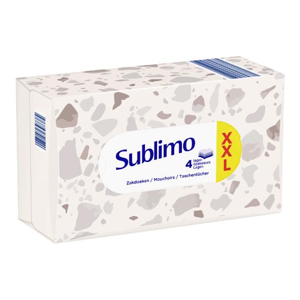 SUBLIMO(R) 	 				Mouchoirs 4 épaisseurs, 130 pcs