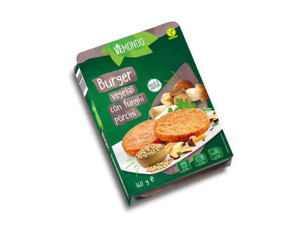 Vegetable Burgers with Porcini Mushrooms