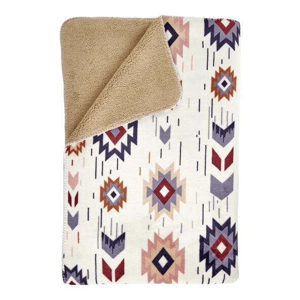 HOME CREATION(R) 				Plaid en teddy velours
