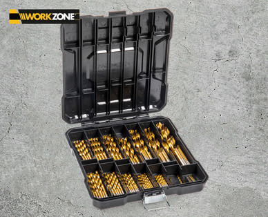WORKZONE HSS-Spiralbohrer-Sortiment, 92-teilig