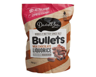 Darrell Lea Milk Chocolate Liquorice Bullets 750g