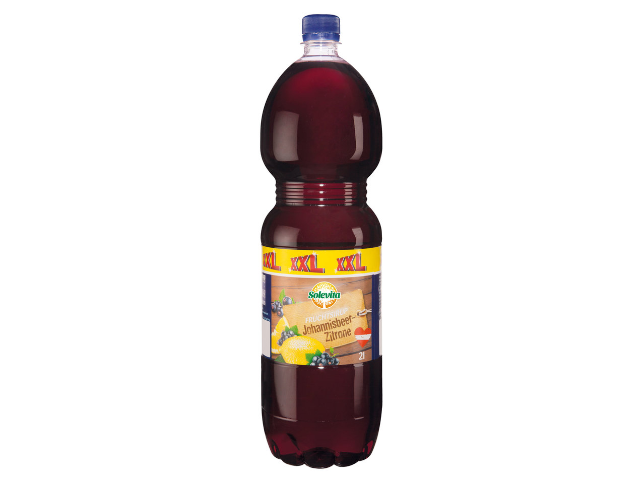 SOLEVITA Johannisbeer-Zitronensirup 1,5 l + 0,5 l gratis