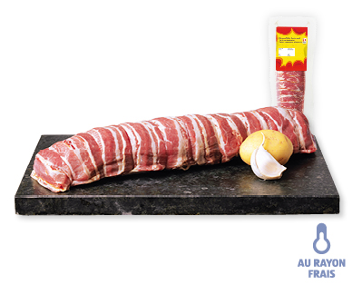 Filet de porc bardé de lard