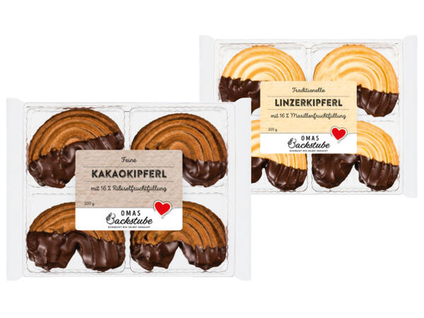 Kakao- oder Linzerkipferl