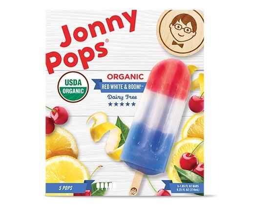 Jonny Pops Organic Watermelon or Red White Boom Ice Pops
