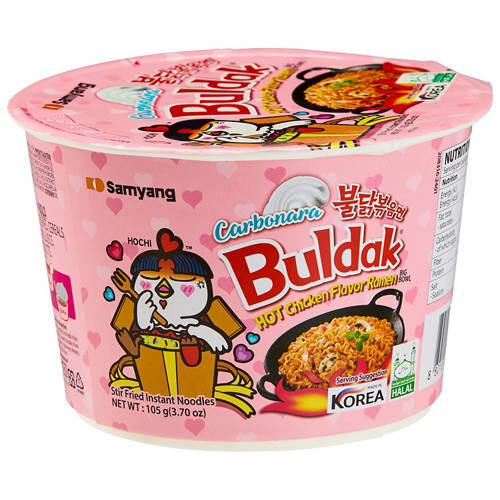 Buldak Hot Chicken Carbonara Ramen Noodles Bowl 105g