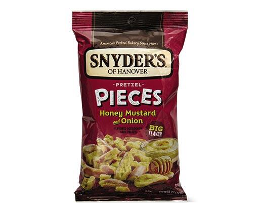 Snyder's of Hanover 
 Hot Buffalo Wing or Honey Mustard & Onion Pretzel Pieces