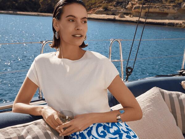Damen Kurzarm-Pullover