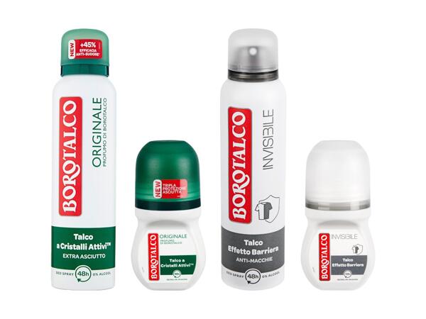 Déo spray/​déo roll-on Borotalco