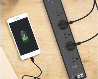 5-Way Surge Protector Powerboard with Wi Fi and Meter Reading