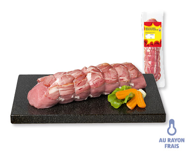 Rôti de veau grenadin, bardé de lard de veau