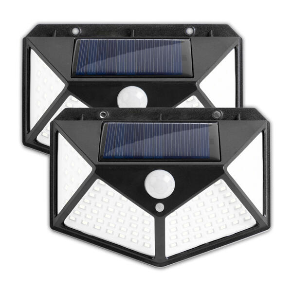 LED-Solar-Sicherheitslicht 2er-Set