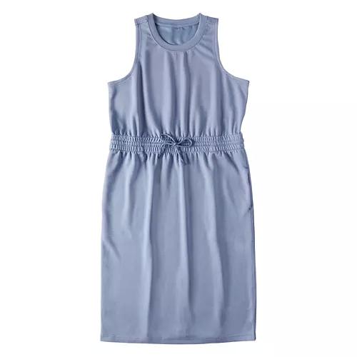 Ladies Sleeveless Soft Midi Dress - Blue, M