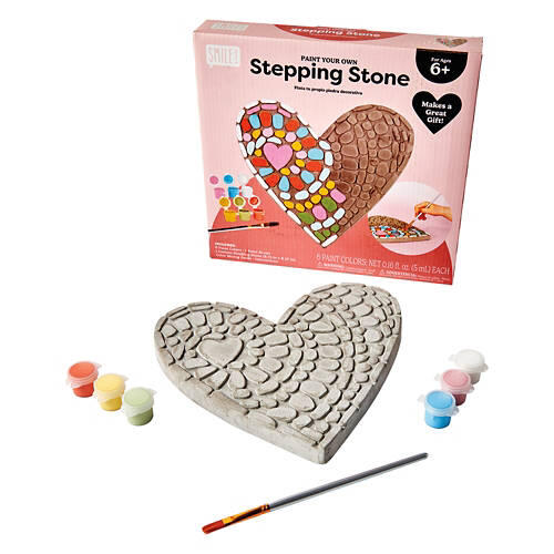 Paint Your Own Stepping Stone Kraft Kit - Heart Shaped
