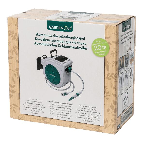 GARDENLINE(R) Dévidoir de tuyau d'arrosage automatique