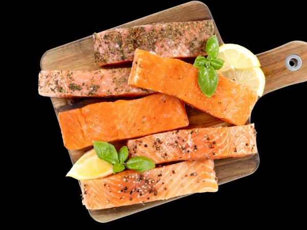Grilllachs mariniert