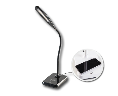 Lampe de bureau LED QI avec station de chargement et port USB CASALUX