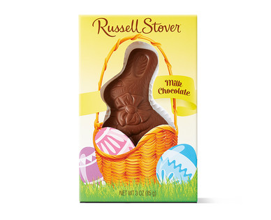Russell Stover Solid Milk Chocolate Flatback Bunny