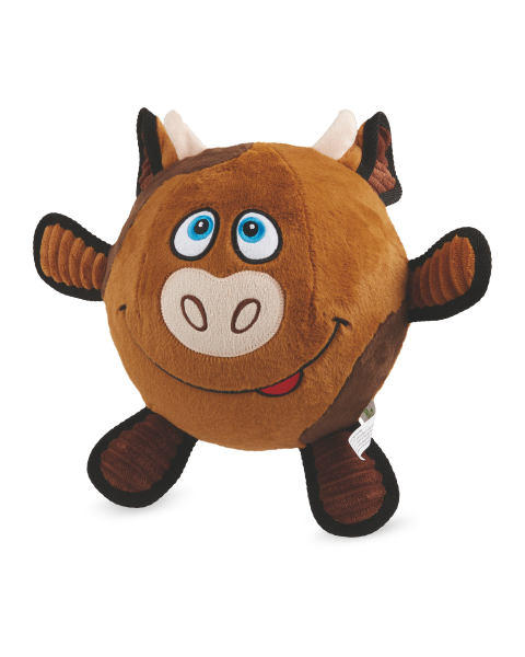 Cow Plush Football Dog Toy