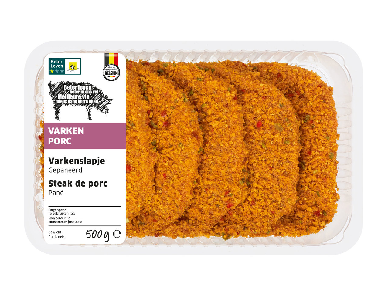 Gepaneerde varkenslapjes