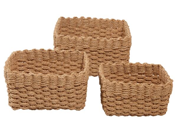 Storage baskets, 3 pieces